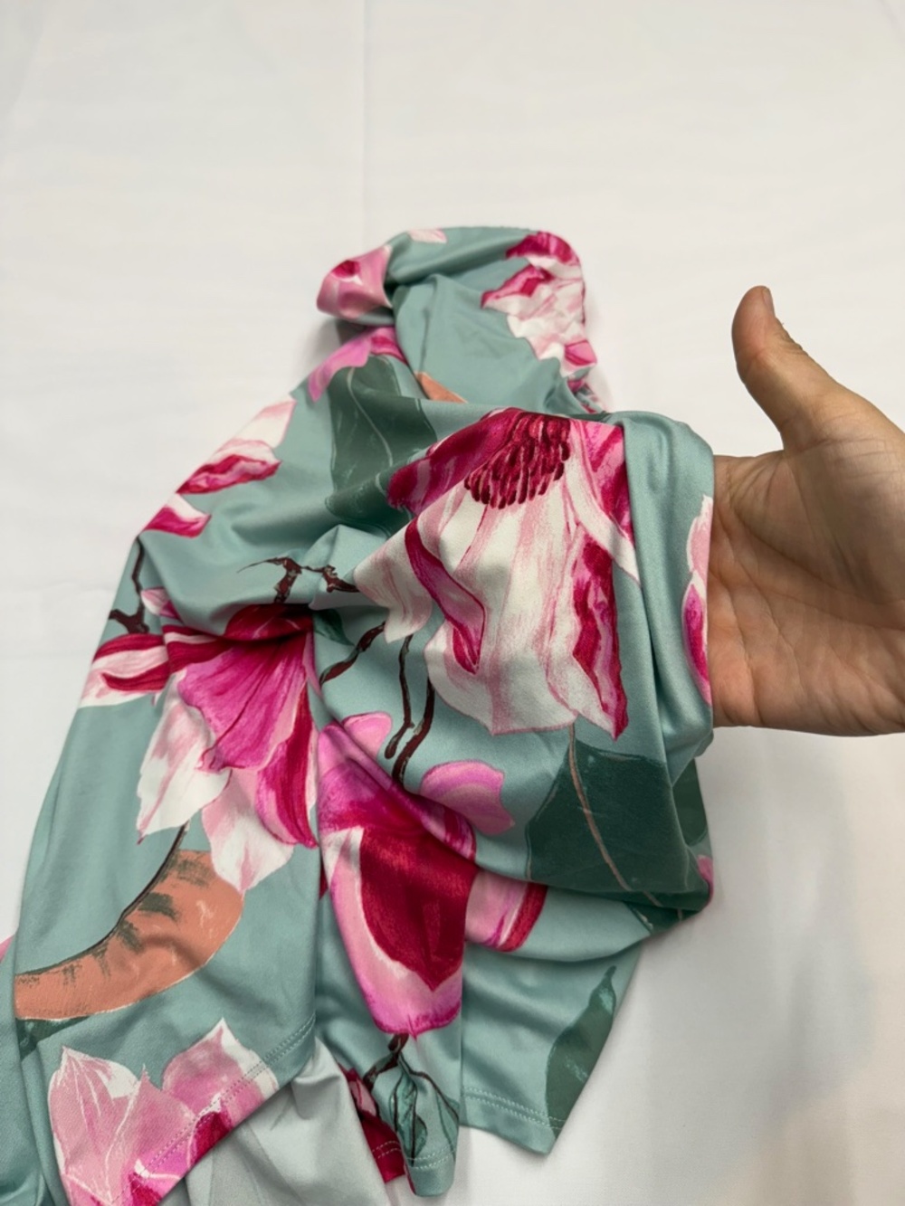 LILAC + LONDON $25 New Womens Medium Mint Green Pink Floral Tank Sleep Dress V16 - Picture 6 of 9